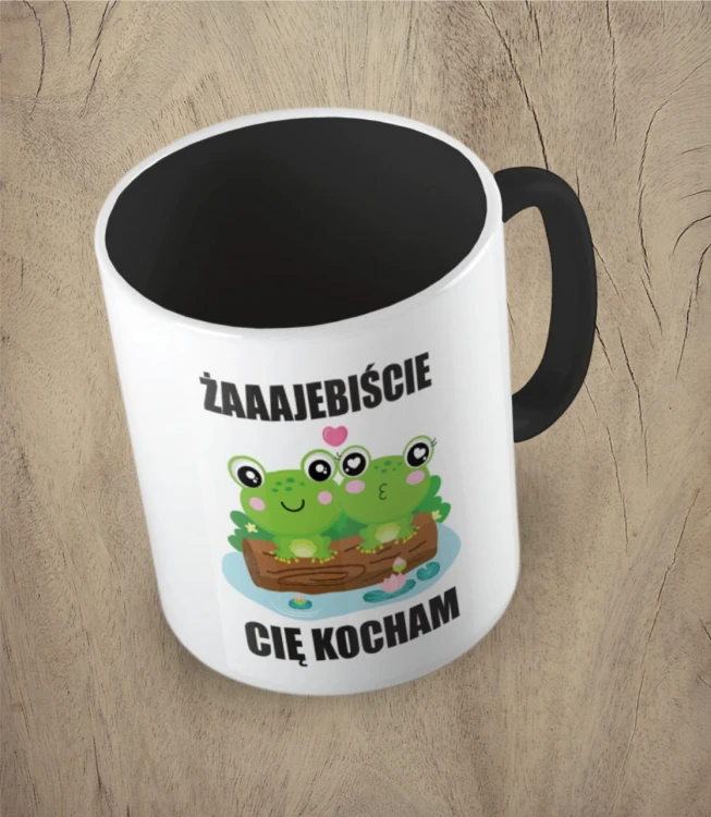 Czarny kubek żajebiście cię kocham