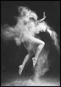 Plakat dancing on a dark
