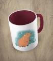 Bordowy kubek snowy capibara