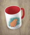 Czerwony kubek snowy capibara