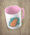 Różowy kubek snowy capibara