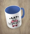 Niebieski kubek cat mom