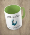Jasnozielony kubek bądź jak gołąb