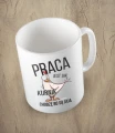 Biały kubek praca jest jak kurnik
