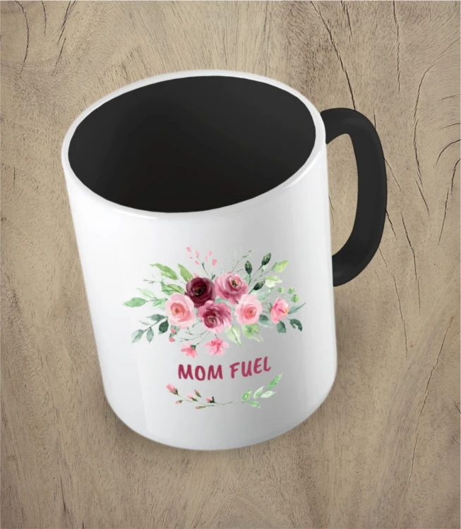 Czarny kubek mom fuel