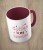 Bordowy kubek coffee is my valentine