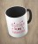Czarny kubek coffee is my valentine