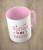 Różowy kubek coffee is my valentine