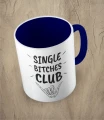 Granatowy kubek single bitches club