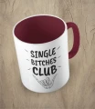 Bordowy kubek single bitches club