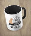 Czarny kubek aby życie miało smaczek