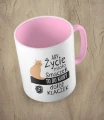 Różowy kubek aby życie miało smaczek