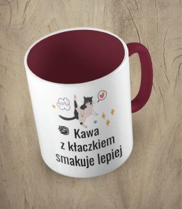 Kubek kawa z kłaczkiem
