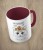 Bordowy kubek my favourite day i s caturday