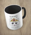 Czarny kubek my favourite day i s caturday