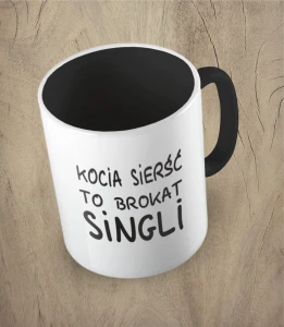 Kubek kocia sierść to brokat singli