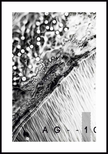 Plakat abstract ink z białą ramką dookoła
