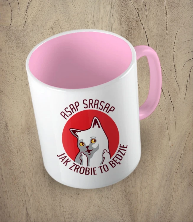 Różowy kubek asap srasap