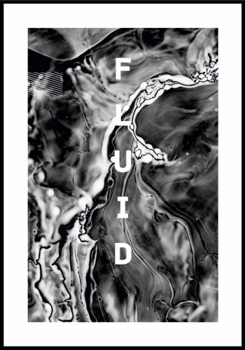 Plakat fluid z białą ramką dookoła