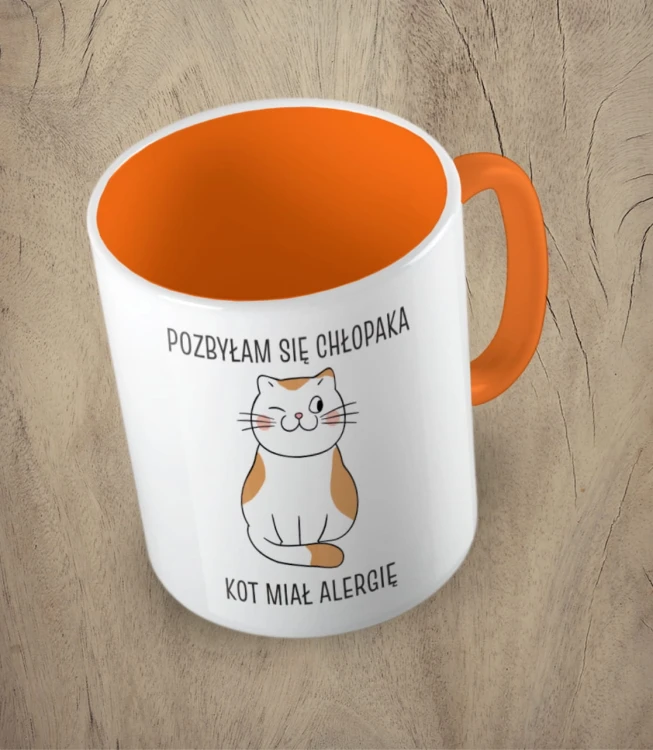 Pomarańczowy kubek pozbyłam się chłopaka