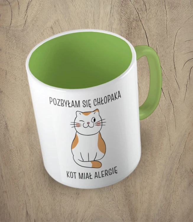 Jasnozielony kubek pozbyłam się chłopaka