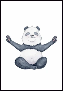 Plakat Medytująca panda