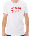 Biała męska koszulka not today cupid