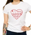 Biała damska koszulka self love club