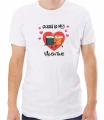 Biała męska koszulka sushi is ma valentine
