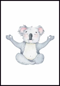 Plakat Medytujący koala