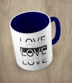 Granatowy kubek love love love