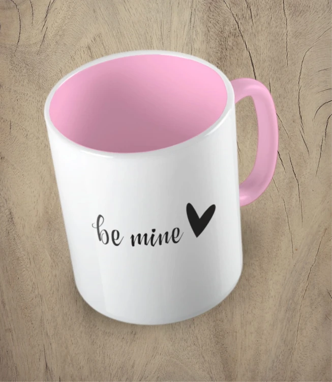 Różowy kubek be mine