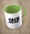 Jasnozielony kubek xoxo 01