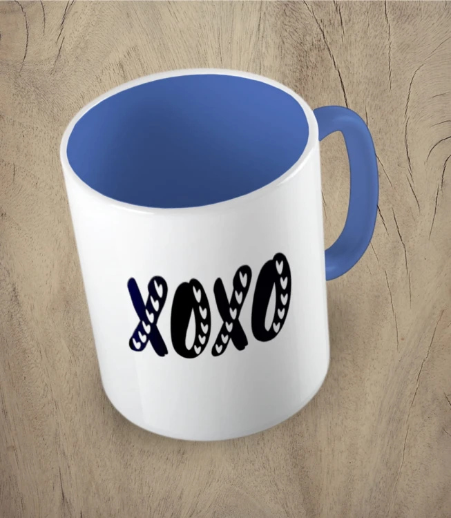 Niebieski kubek xoxo 01