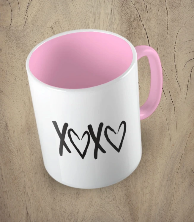 Różowy kubek xoxo 03