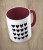 Bordowy kubek hearts 01