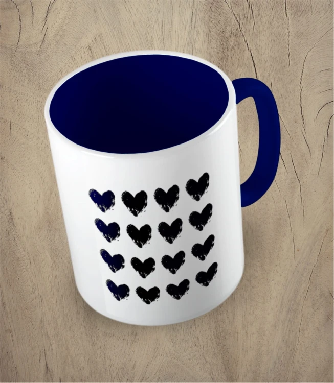 Granatowy kubek hearts 01