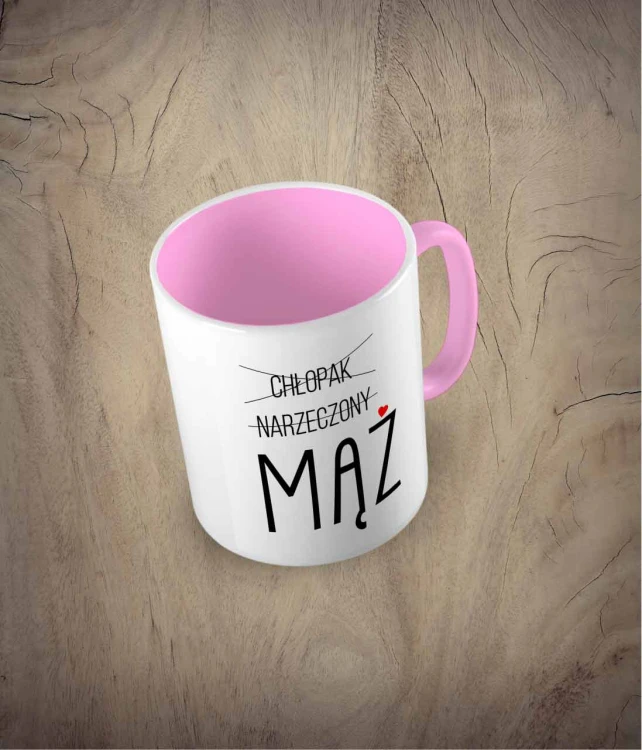 Kubek "mąż" - różowy