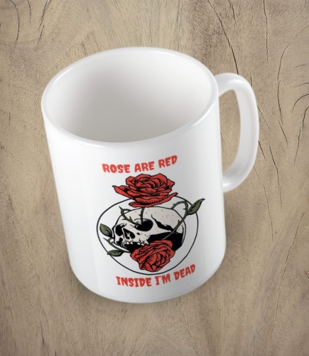 Biały kubek rose are red