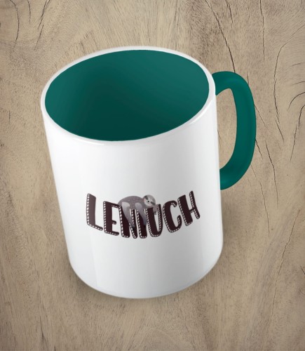 Ciemnozielony kubek leniuch