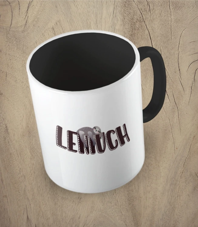 Czarny kubek leniuch