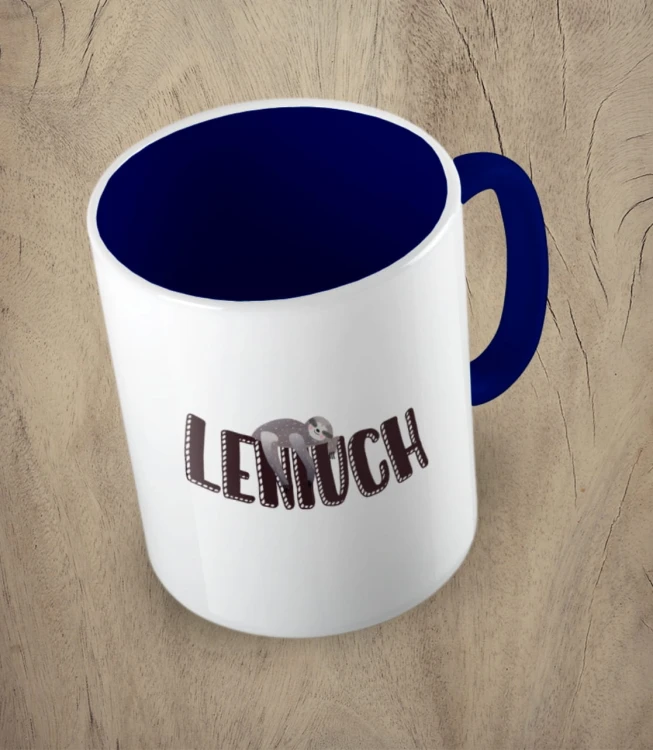 Granatowy kubek leniuch