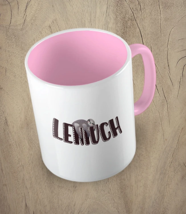 Różowy kubek leniuch