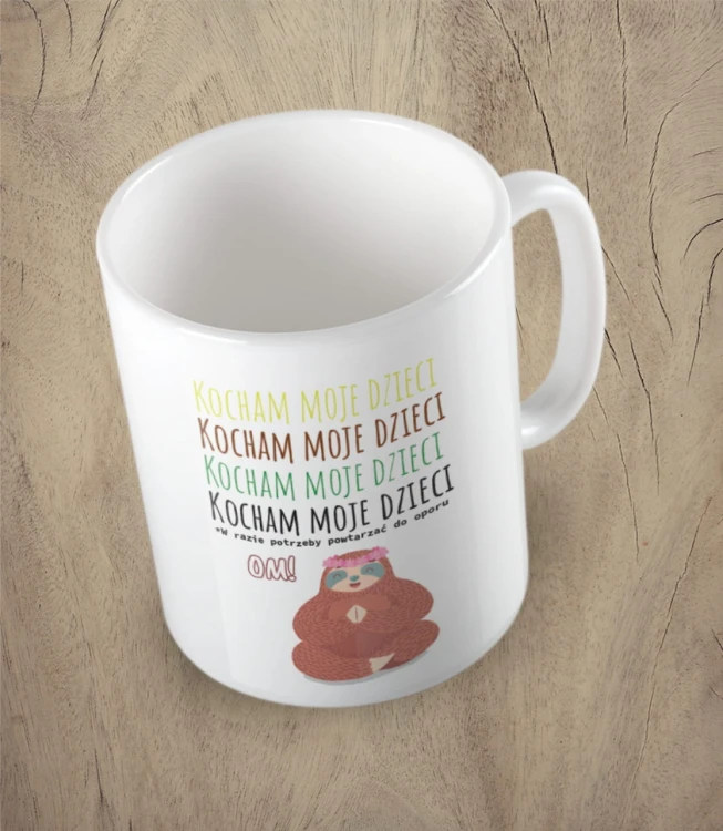 Biały kubek kocham moje dzieci
