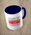 Granatowy kubek zasada nr 1 nigdy nie denerwuj kierownika