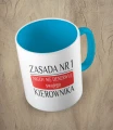 Błękitny kubek zasada nr 1 nigdy nie denerwuj kierownika