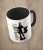 Czarna kubek art coffee