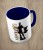 Granatowy kubek art coffee