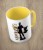 Żółty kubek art coffee