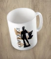 Biały kubek art coffee